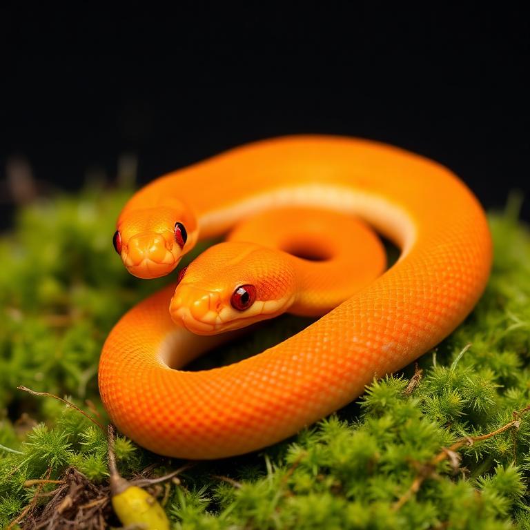 Amelanistic Corn Snake, hatchling